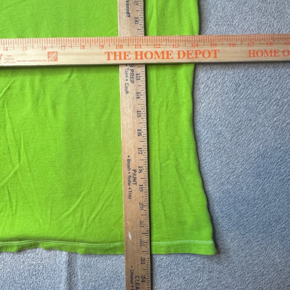 Hollister T-Shirt Womens Small Lime Green V-Neck Short Sleeve Logo Cotton Basic - Picture 6 of 7